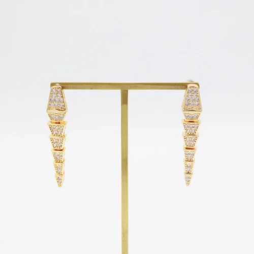Serpentine Earrings Gold