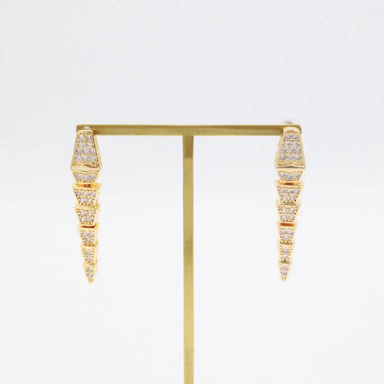 Serpentine Earrings Gold