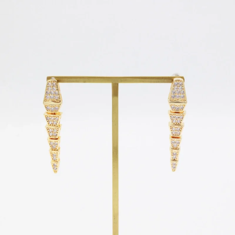 Serpentine Earrings Gold