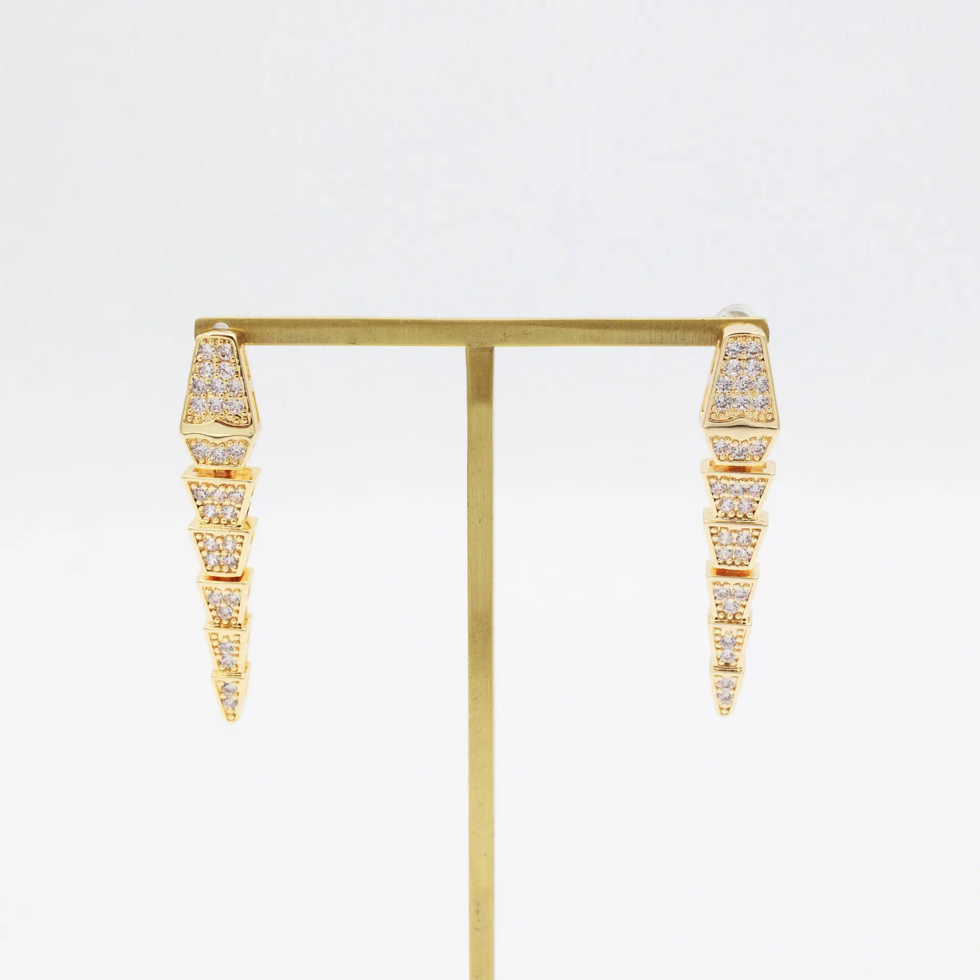 Serpentine Earrings Gold