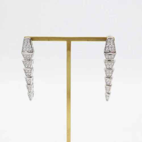 Serpentine Earrings Silver
