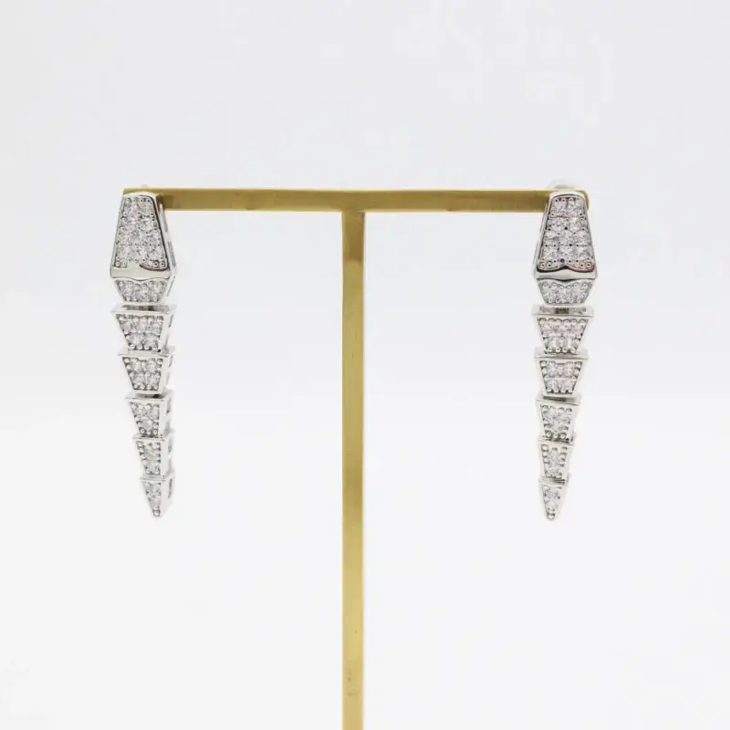 Serpentine Earrings Silver