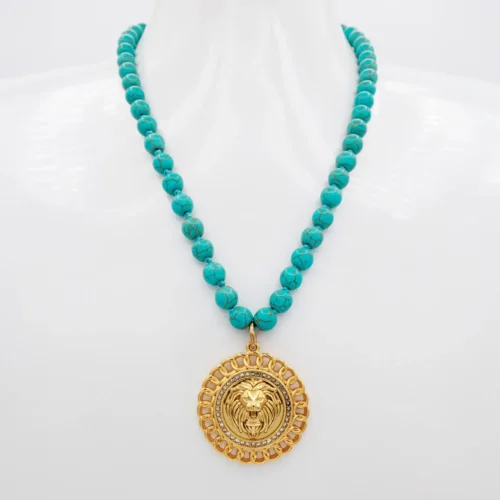 Tatiana Lion Necklace Long